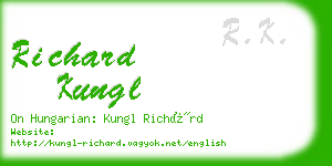 richard kungl business card